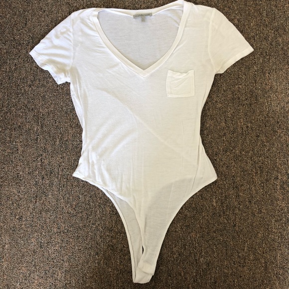 Charlotte Russe Tops - White tee shirt body suit